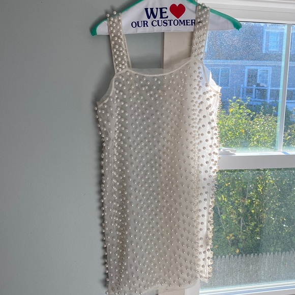 LoveShackFancy Kayana Pearl Mini Dress - Picture 1 of 4
